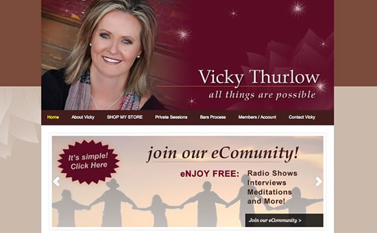 Vicky Thurlow All Things Are Possible Website Design and Development