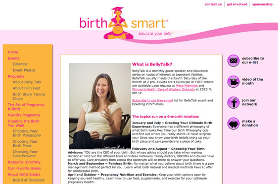 BirthSmart Website Design